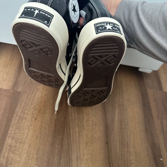 Rick Owens Drkshdw Black Converse Edition Turbodrk Chuck 70 - Picture 7 of 8